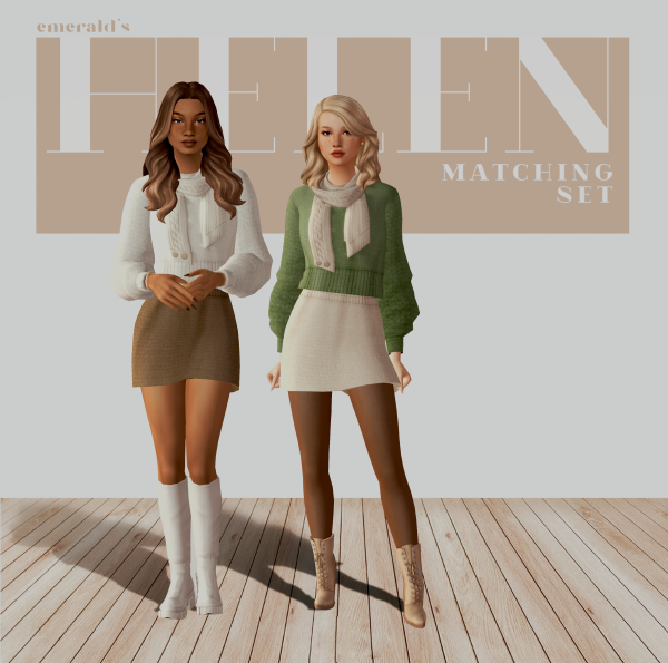 Maxis Match Helen Matching Set by simsfinds - The Sims 4 Custom Content