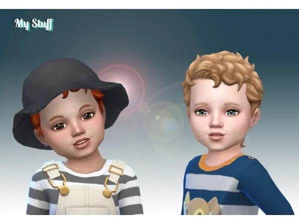 Maxis Match Curly Untamed for Toddlers by Kiara Zurk - The Sims 4 Custom Content