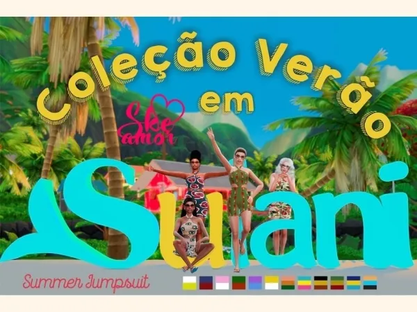 Maxis Match Summer Collection in Sulani Summer Jumpsuit - The Sims 4 Custom Content