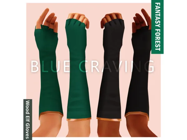 Blue Craving - Wood Elf Gloves