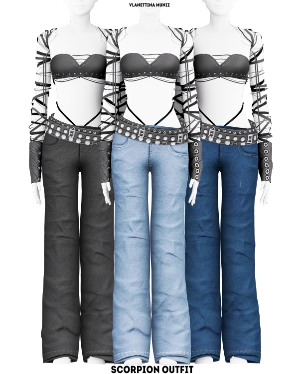 Alpha Scorpion Outfit Valenttina Muniz by valentinamuniz - The Sims 4 Custom Content
