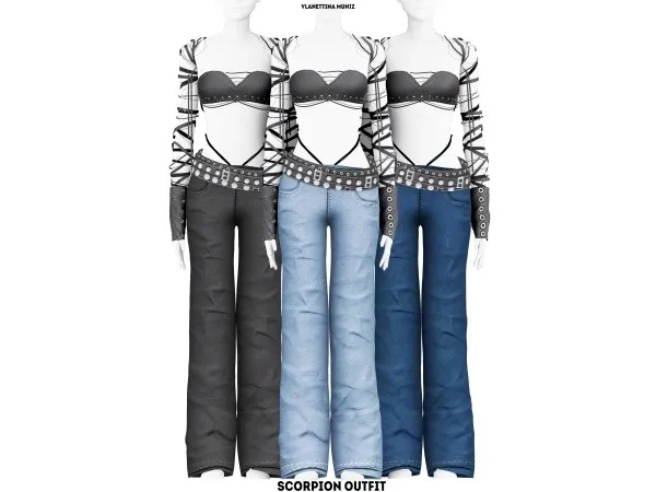 Alpha Scorpion Outfit Valenttina Muniz - The Sims 4 Custom Content