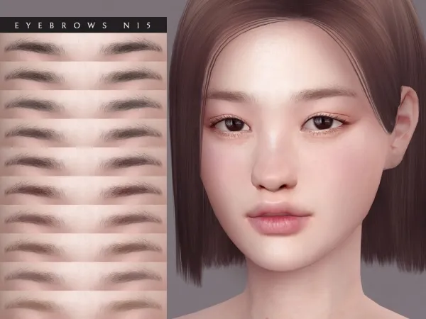 Alpha Eyebrows N15 - The Sims 4 Custom Content