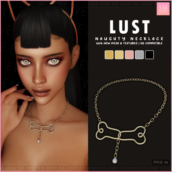 Alpha HONEY Lust Naughty Necklace by smsims - The Sims 4 Custom Content