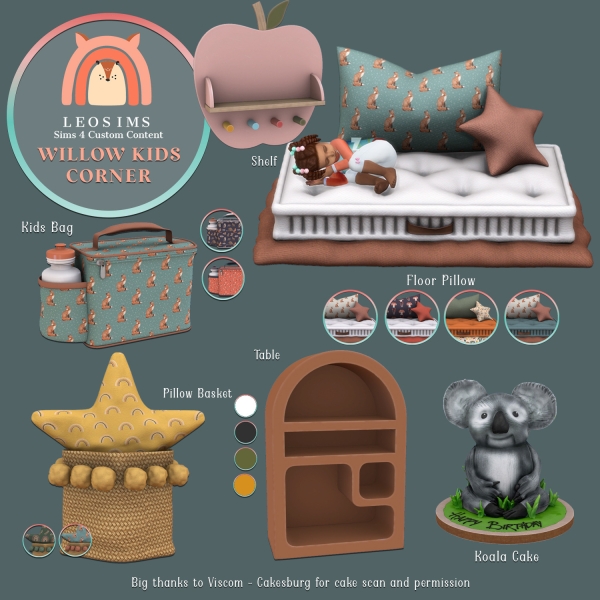 Alpha Willow Kids Corner by leosims4cc - The Sims 4 Custom Content