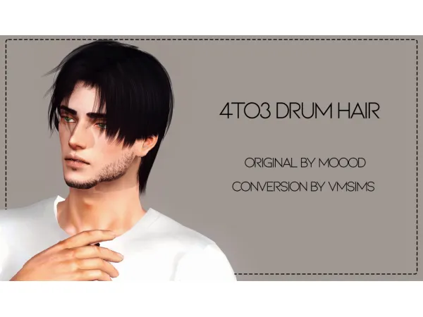 4to3 Drum Hair by VMSims - The Sims 3 Custom Content