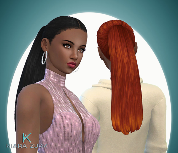 Maxis Match Sarah Ponytail by simsfinds - The Sims 4 Custom Content