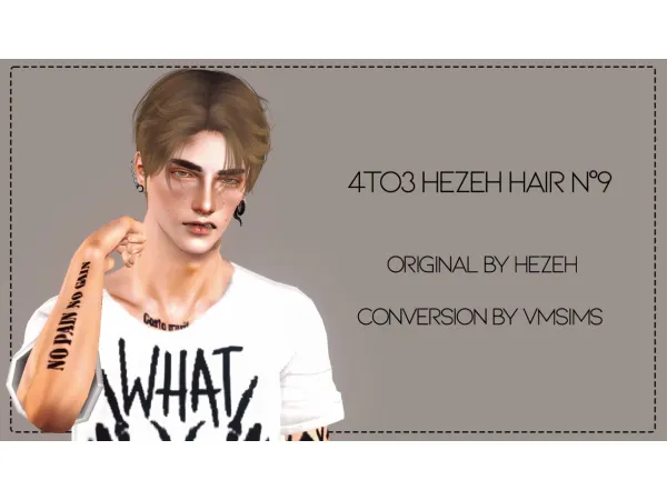 4to3 Hezeh Hair N9 by VMSims - The Sims 3 Custom Content