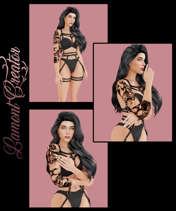 Mix Tattoo Female 2 by lamontcreatorr - The Sims 4 Custom Content