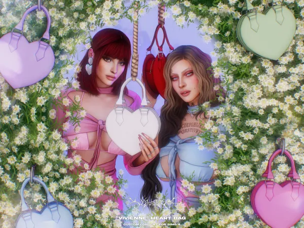 Alpha Klubb Vivienne Heart Bag - The Sims 4 Custom Content