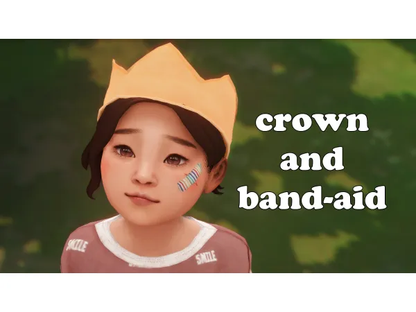 Maxis Match Kid's crown and band aid by Maytaiii - The Sims 4 Custom Content