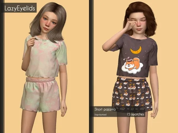 Alpha Short pajama - The Sims 4 Custom Content