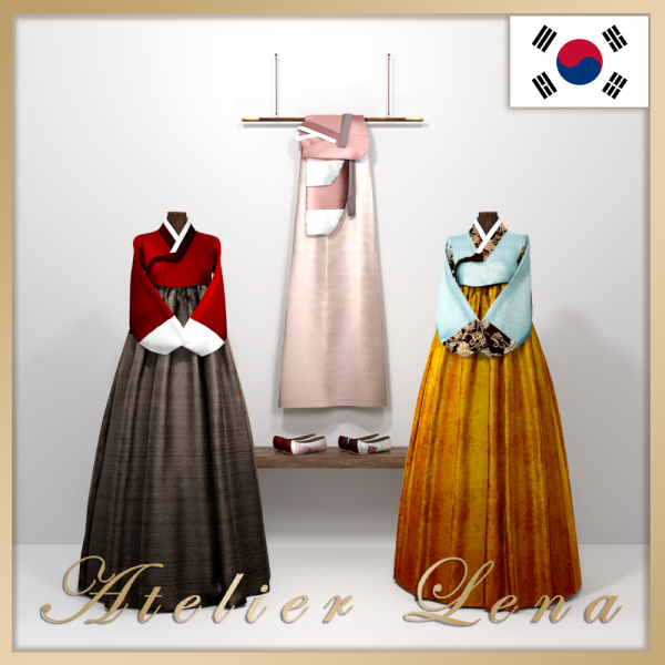 Alpha [Atelier Lena] Deco Hanbok Flower Shoes Set by simsfinds - The Sims 4 Custom Content