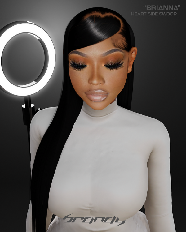 Alpha BRIANNA heart side swoop by simsfinds - The Sims 4 Custom Content