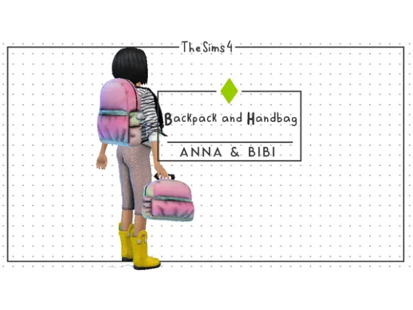 Alpha Backpack and Handbag [AnnaBibi] - The Sims 4 Custom Content