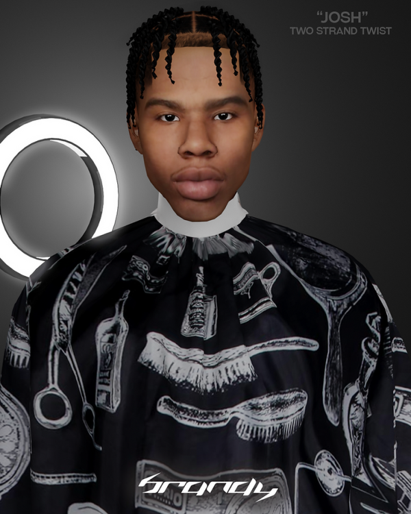 Alpha JOSH Two strand twist by simsfinds - The Sims 4 Custom Content