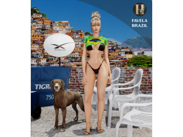 Alpha FAVELA BRAZIL by HauzzArchitecture - The Sims 4 Custom Content