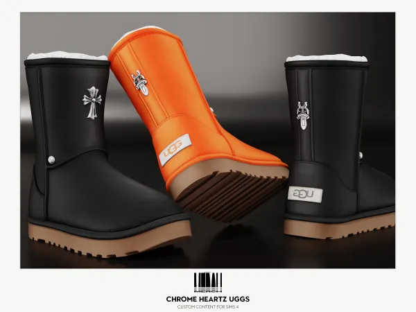 Alpha MERCH Chrome Heartz Uggs - The Sims 4 Custom Content