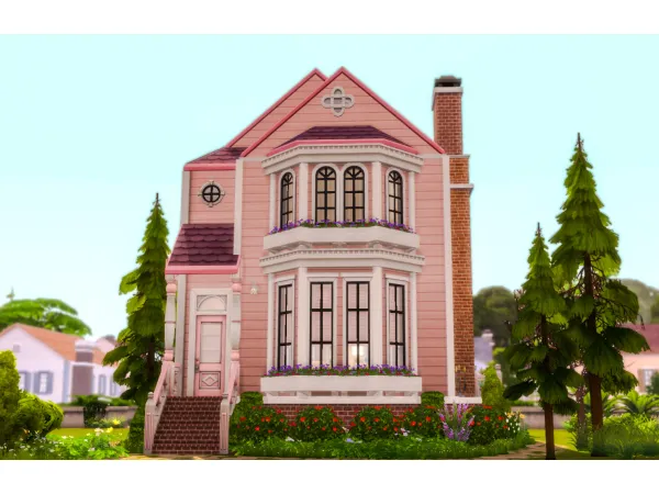 Maxis Match The Pink Lady Victorian by kiimy_2_Sweet - The Sims 4 Custom Content