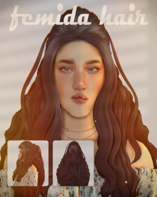 Maxis Match femida hair by simsfinds - The Sims 4 Custom Content