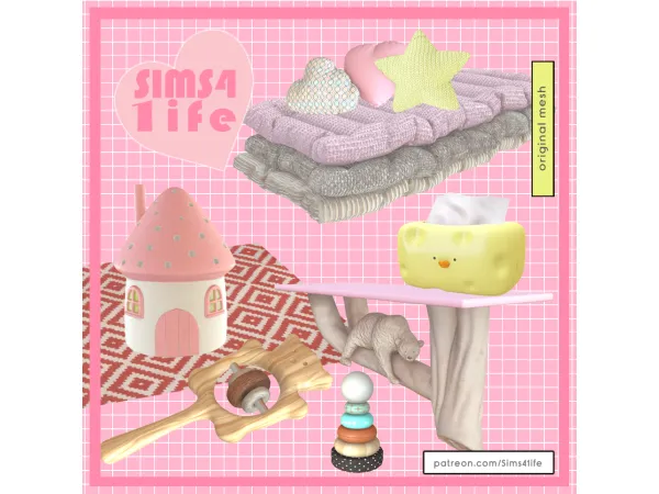 Alpha Kids Bedroom - The Sims 4 Custom Content