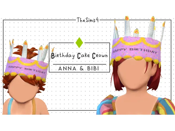 Alpha Birthday Cake Crown [AnnaBibi] by Anna Bibi - The Sims 4 Custom Content