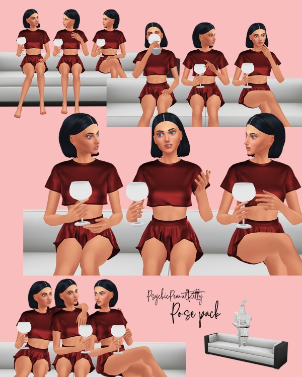 Mix POSES FRIENDS 2 by psychicpeanutkitty - The Sims 4 Custom Content