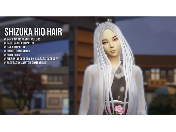 Maxis Match Shizuka Hio hair by megukiru - The Sims 4 Custom Content