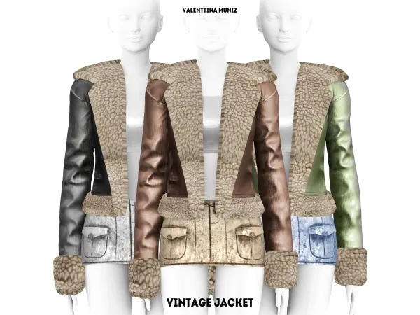 Alpha Vintage Jacket - The Sims 4 Custom Content