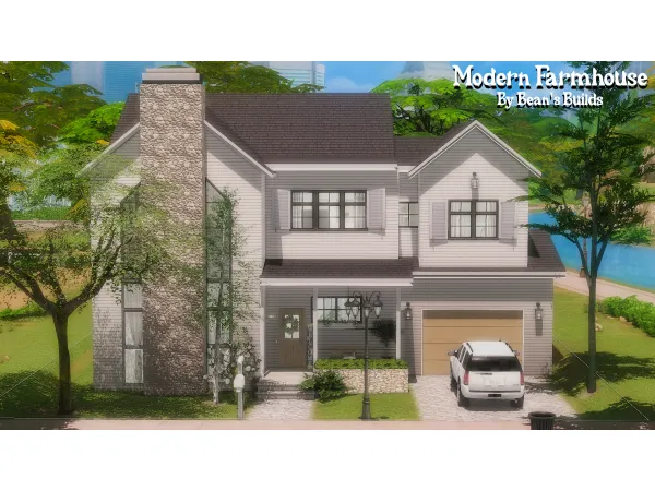 Maxis Match Modern Farmhouse by Bean's Builds - The Sims 4 Custom Content
