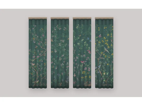 Maxis Match Sheer Silk Curtains by SimPlistic - The Sims 4 Custom Content