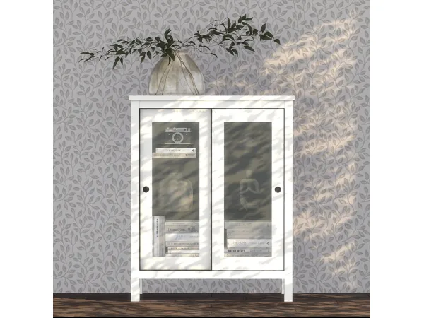 Alpha IKEA Hemnes Sliding Glass Door Cabinet - The Sims 4 Custom Content