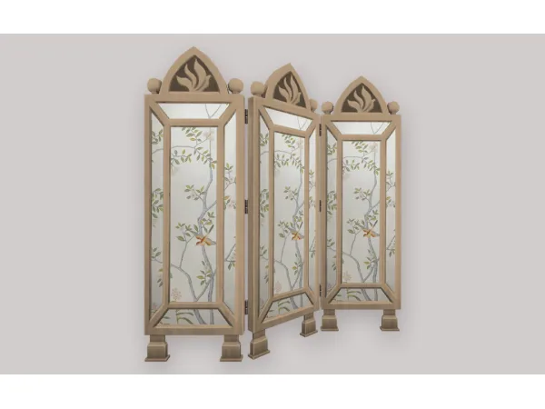 Maxis Match Vintage Silk Panel Divider by simsfinds - The Sims 4 Custom Content