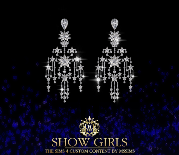 Alpha SHOW GIRLS HEAD DRESS EARRING FOR by simsfinds - The Sims 4 Custom Content