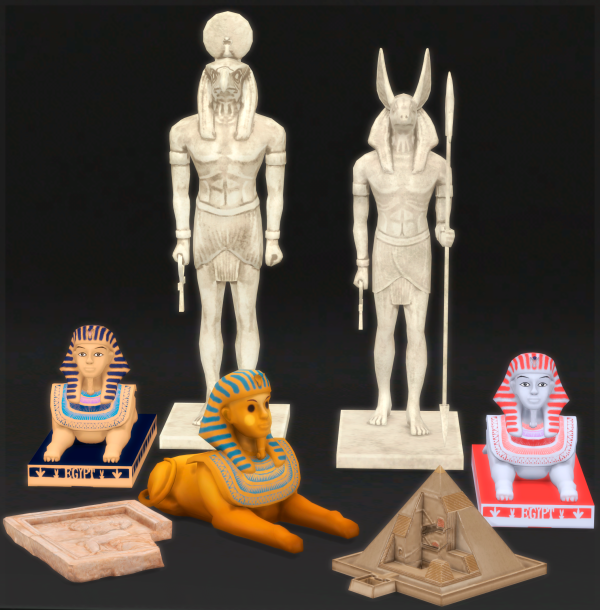 Mix DECORATIVE (6 ITEMS)Egypt by simsfinds - The Sims 4 Custom Content