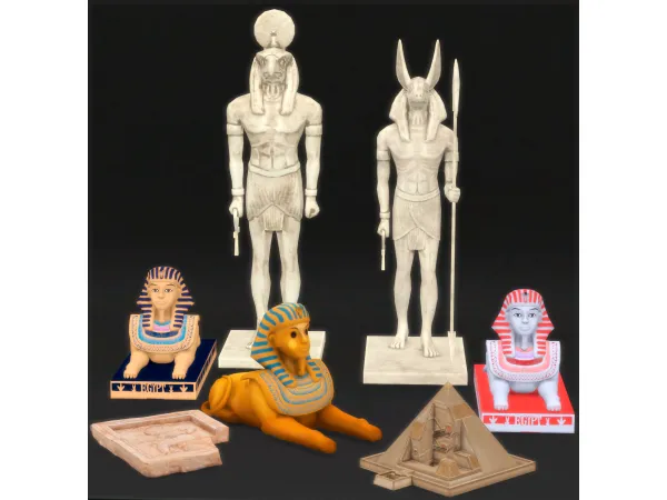 Mix DECORATIVE (6 ITEMS)Egypt by Jennifer Jennisims - The Sims 4 Custom Content