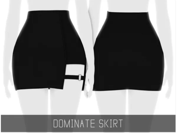 Alpha DOMINATE SKIRT by Simpliciaty - The Sims 4 Custom Content