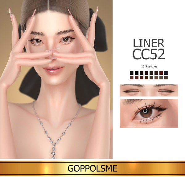 Mix GPME GOLD Liner cc52 by simsfinds - The Sims 4 Custom Content