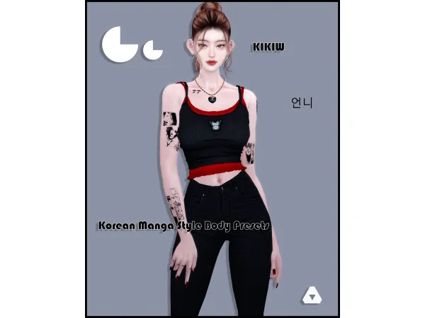 Mix [KIKIW] Korean Manga Style Body Presets_female by KIKIW - The Sims 4 Custom Content