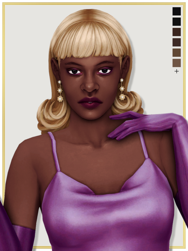 Maxis Match TALITA (mini set) female hair some earrings by simsfinds - The Sims 4 Custom Content