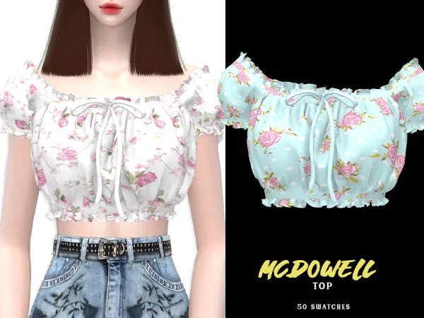 Alpha Mcdowell Top - The Sims 4 Custom Content