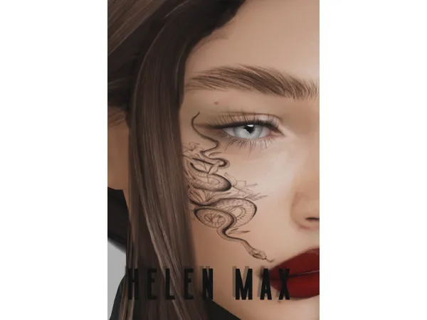 Mix Snake tattoo - The Sims 4 Custom Content