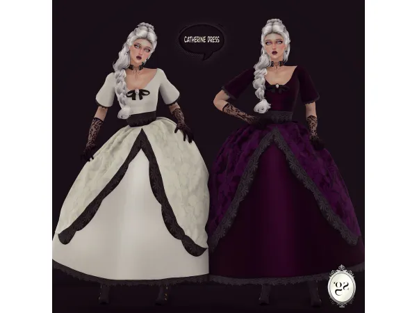 Maxis Match Catherine dress by Guemara - The Sims 4 Custom Content