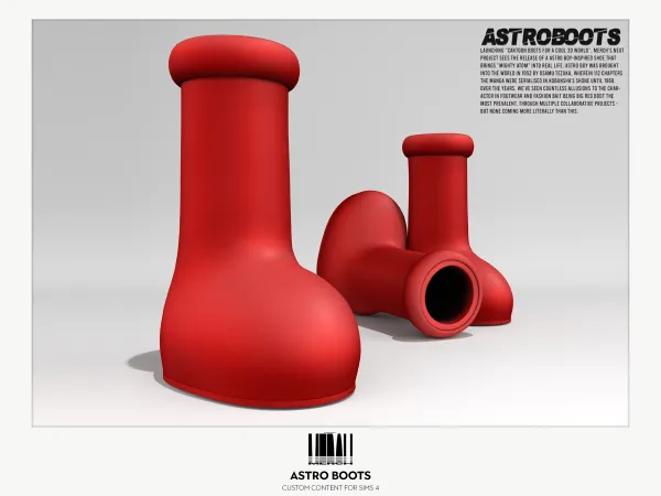 Alpha MERCH Astro Boots - The Sims 4 Custom Content