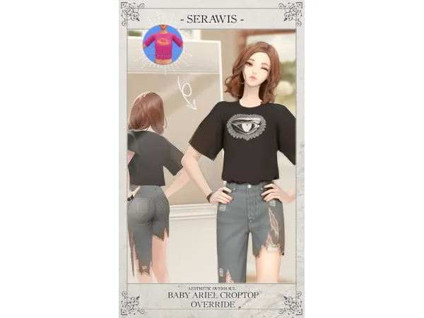 Maxis Match SERAWIS Aesthetic Overhaul (baby ariel croptop override) by Serawis - The Sims 4 Custom Content