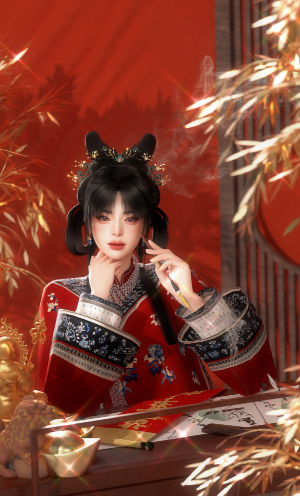 Alpha Spring Festival Makeup Set by simsfinds - The Sims 4 Custom Content