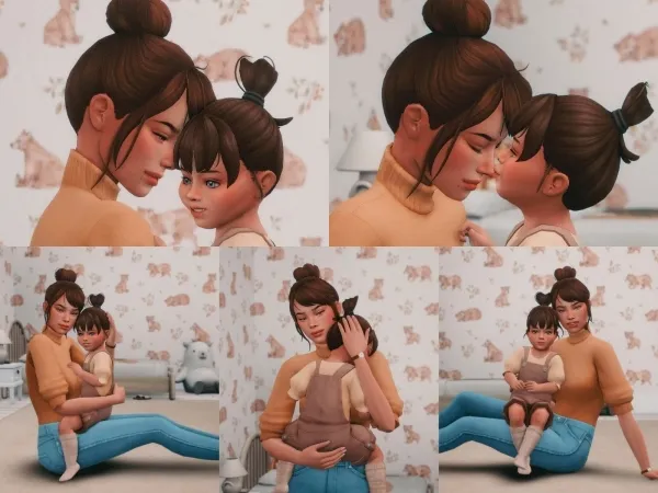 Maxis Match Mommy and Me Pose Pack by katverse - The Sims 4 Custom Content