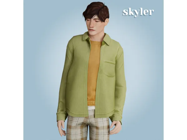Alpha Skyler shirt by amelylina - The Sims 4 Custom Content