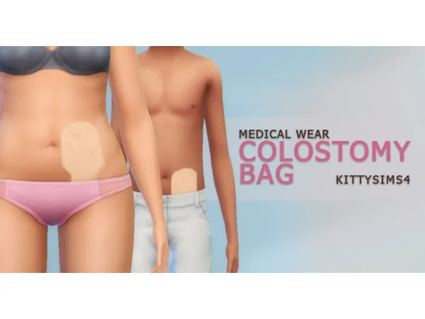 Maxis Match COLOSTOMY BAG Medical Wear by KittySims4 - The Sims 4 Custom Content