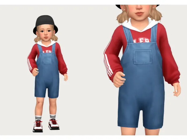 Maxis Match clio overalls by casteru - The Sims 4 Custom Content